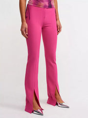 Midi slit high waisted pants