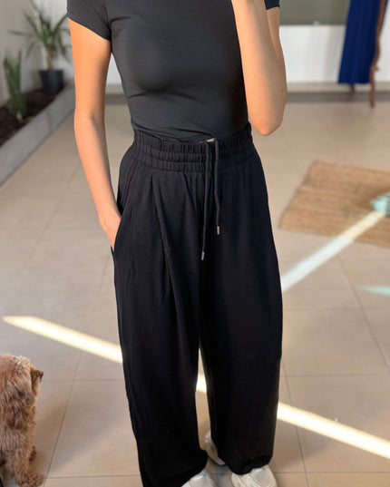 High waisted full cotton sweatpants 4082