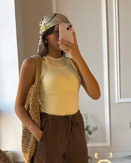 Twin piece tank top 4019