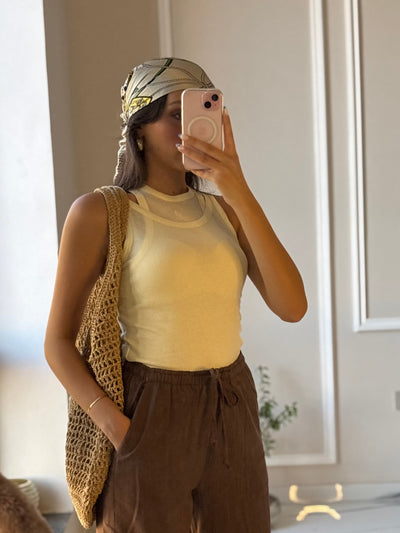 Twin piece tank top 4019