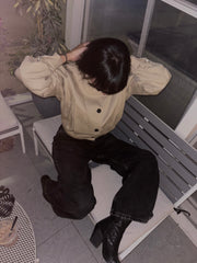 Black washed out mid rise baggy jeans 4047