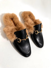 Winter slippers fully fur inside 3059