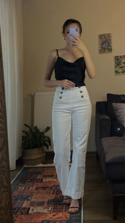 Straight leg high waisted lycra jeans 3082
