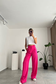 Silky crepe pants