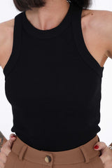 Cotton full neck tank top