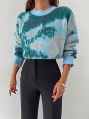 Women's Colorful Full Neck Sweater 3043