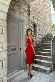 One strap midi fit dress