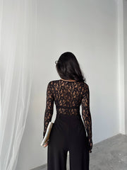 Dantel full sleeved top 4012