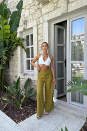 High waisted wide leg pants 3015