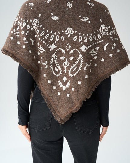 Cashmere-feel embroidered scarf 4061