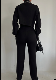 Turtleneck high waisted pants lounge set 3040