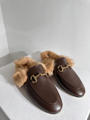 Winter slippers fully fur inside 3059