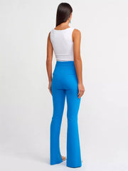 Midi slit high waisted pants