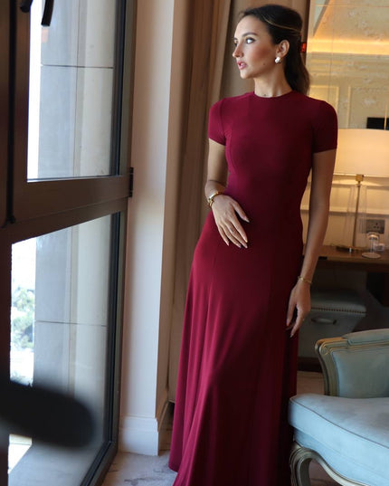 Short sleeved Spanish flowy dress 3090