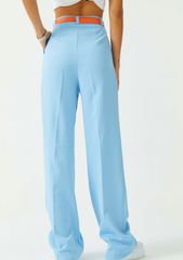 Crepe high waisted pants