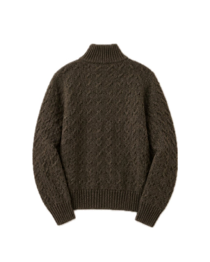 Polo soft knitted sweaters with double zipper 4087