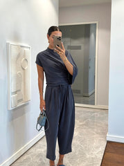 Soft asymmetric two-piece set 4024