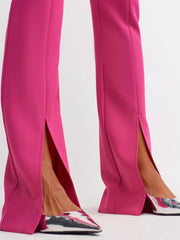 Midi slit high waisted pants