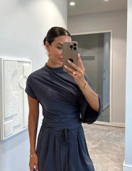 Soft asymmetric two-piece set 4024