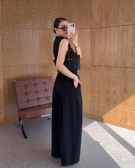 Wide legged trending summer palazzo pants 4079