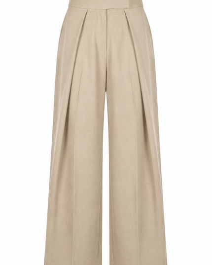 Wide legged cotton-linen blend palazzo 4079