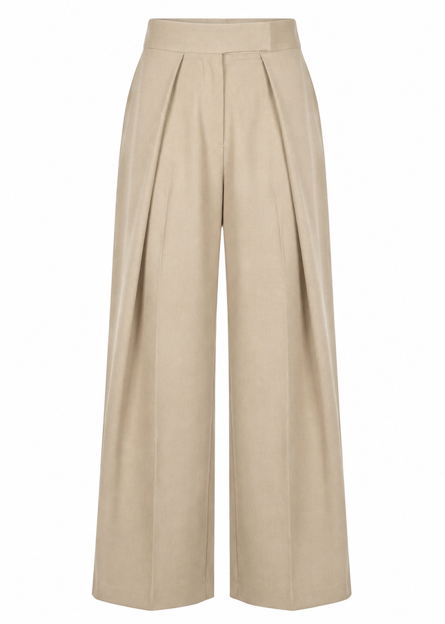 Wide legged cotton-linen blend palazzo 4079