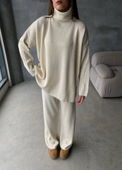 Turtle neck oversized comfy set 3078