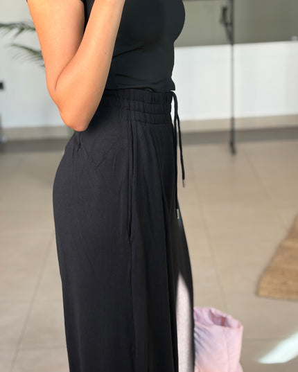High waisted full cotton sweatpants 4082