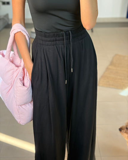 High waisted full cotton sweatpants 4082