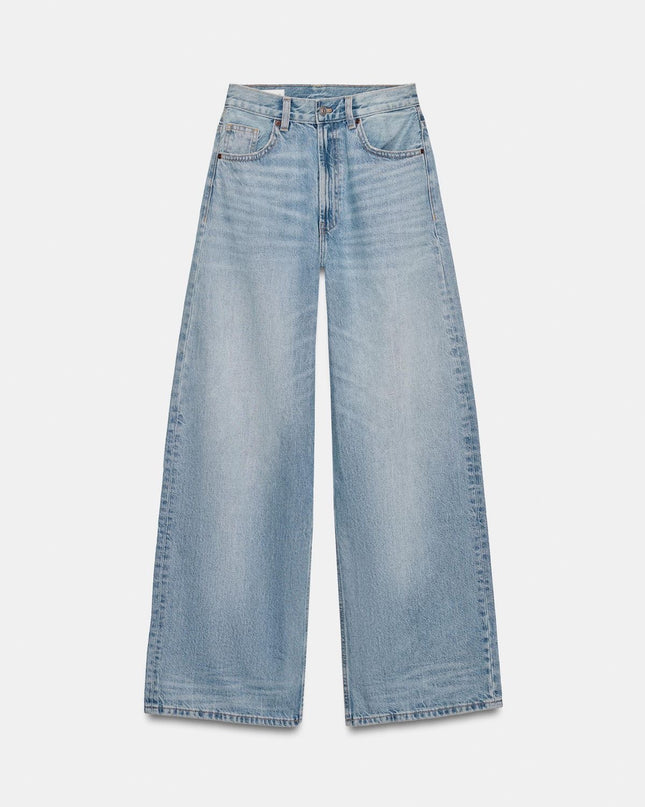 Light blue high waisted wide leg jeans 4074
