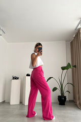 Silky crepe pants