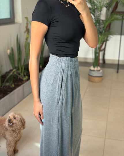 High waisted full cotton sweatpants 4082