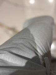 Full linen elastic waisted pants 4021