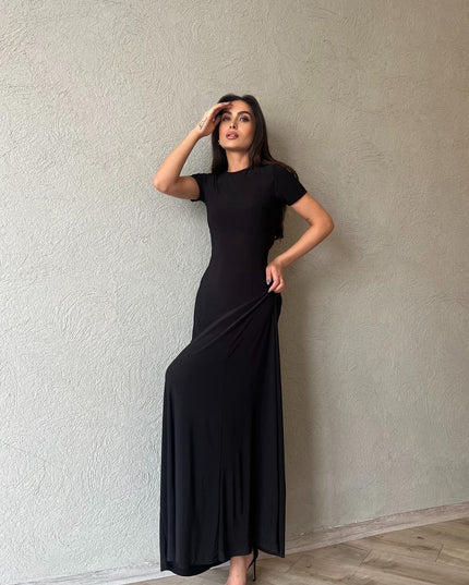 Short sleeved Spanish flowy dress 3090