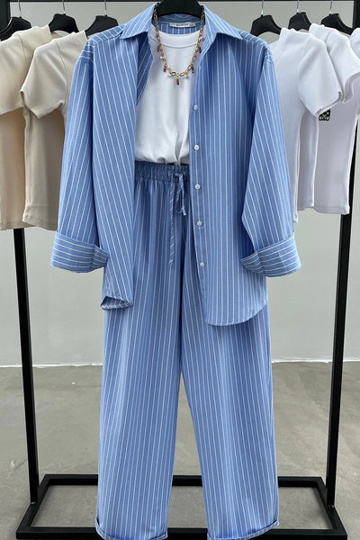 Striped trousers set