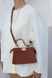 Hermes inspired cross bag with long adjustable straps