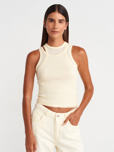 Twin piece tank top 4019