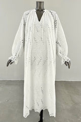 White midi lace dress 3017