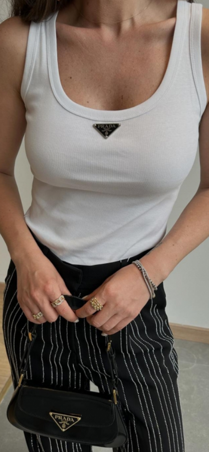 PRADA labelled tank tops in FULL cotton fabric 3089