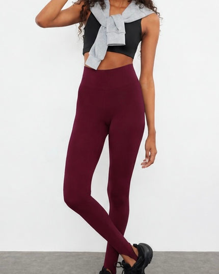 Full cotton body shaping stirrup leggings 4056