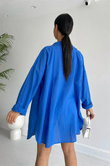 Oversized straight summer shirt