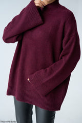 Wide sleeve turtleneck sweater 4004