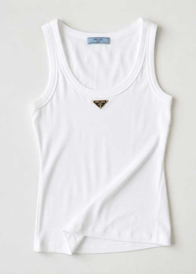 PRADA labelled tank tops in FULL cotton fabric 3089