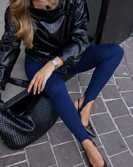 Full cotton body shaping stirrup leggings 4056