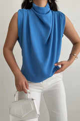 Ruffled sleeveless top