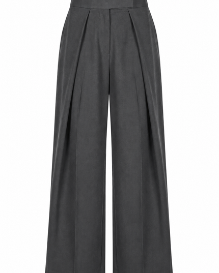 Wide legged cotton-linen blend palazzo 4079