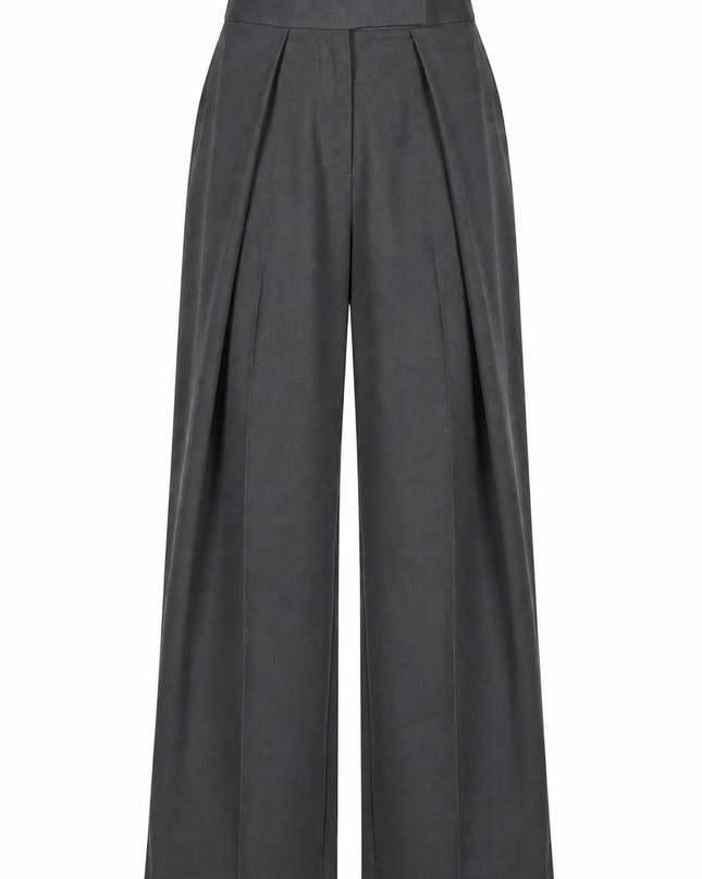 Wide legged cotton-linen blend palazzo 4079