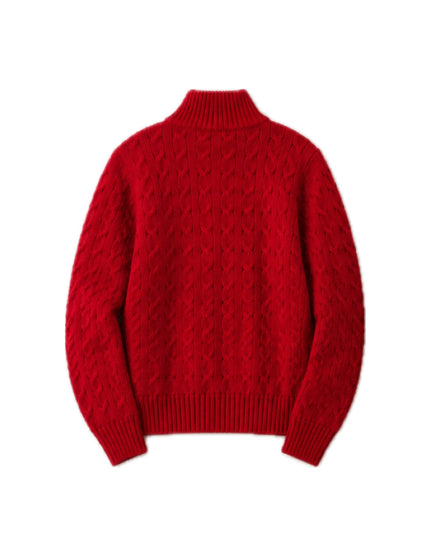 Polo soft knitted sweaters with double zipper 4087
