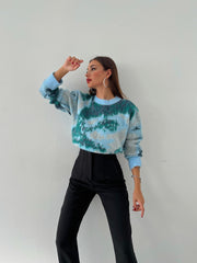 Women's Colorful Full Neck Sweater 3043