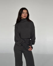 Turtleneck high waisted pants lounge set 3068